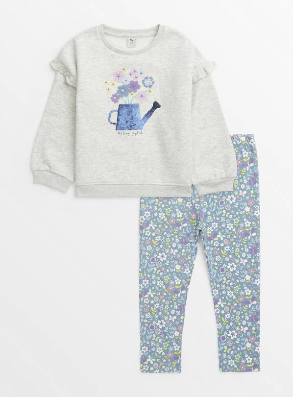 Buy Floral Watering Can Sweatshirt Leggings Set 4 5 years Argos